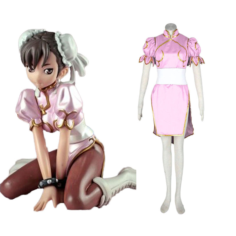 Street Fighter Chun- Li 3 Pink Cosplay Costumes South Africa