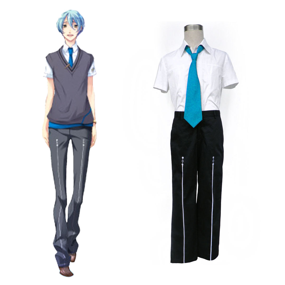 Starry Sky Male Summer School Uniform 3 Cosplay Costumes South Africa
