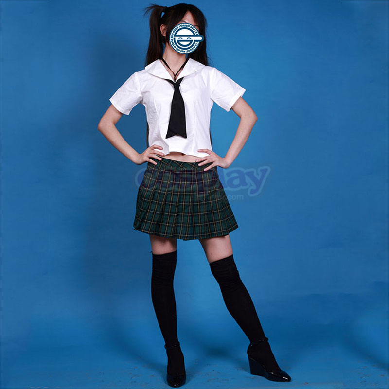 Sailor Suit Uniform 2 Green Grid Cosplay Costumes South Africa