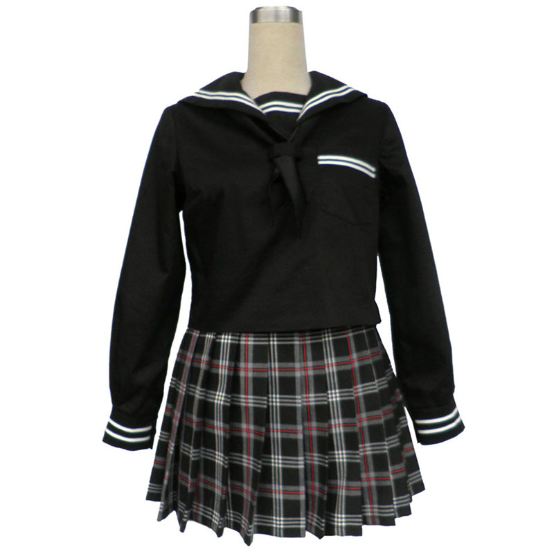 Sailor Uniform 7 Red Black Grid Cosplay Costumes South Africa