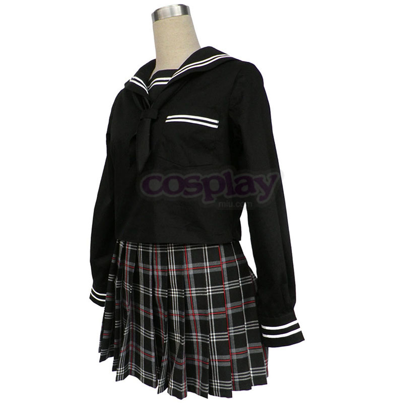 Sailor Uniform 7 Red Black Grid Cosplay Costumes South Africa