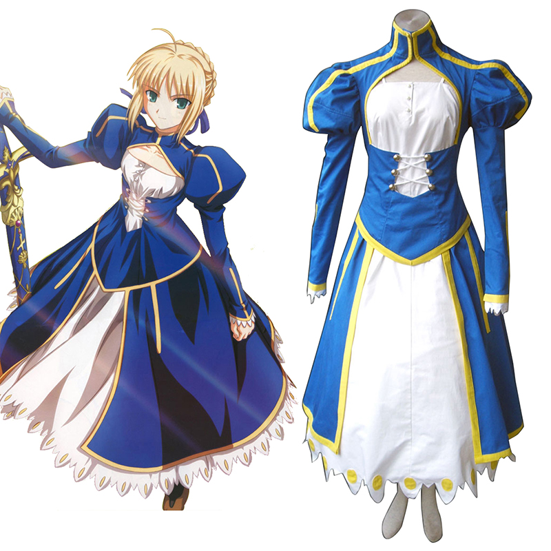 The Holy Grail War Saber 1 Blue Cosplay Costumes South Africa