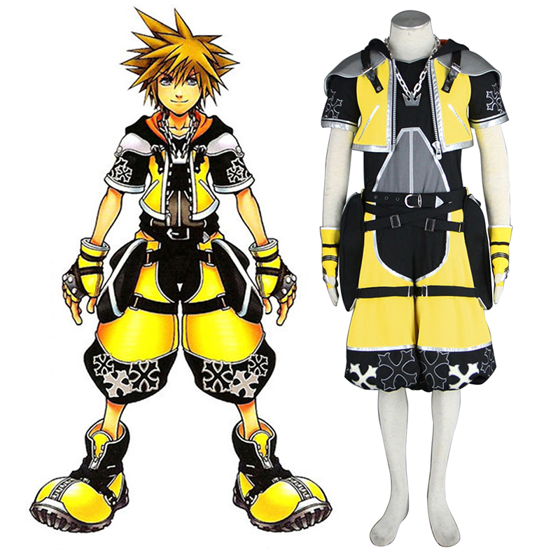 Kingdom Hearts Sora 3 Yellow Cosplay Costumes South Africa