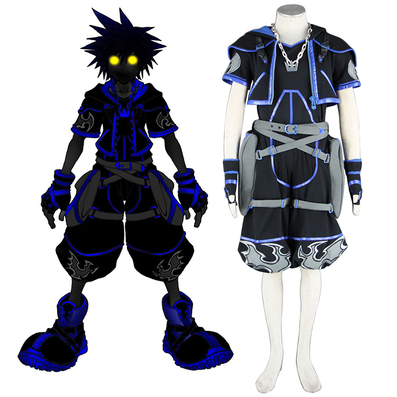 Kingdom Hearts Sora 4 Black Cosplay Costumes South Africa