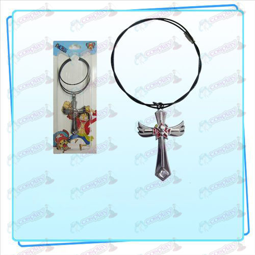 One Piece Accessories wing cross wire chain Frankie flag