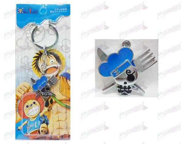 One Piece Accessories logo keychain Sanji after two years