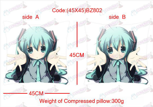 (45X45) BZ802-Hatsune Miku Accessories Anime sided square pillow