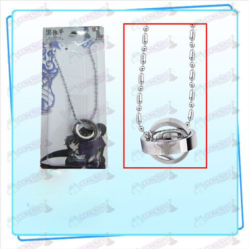Black Butler Accessories eagle logo double ring necklace (card)