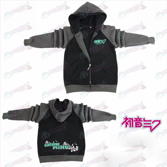 Hatsune Miku Accessories logo fork sleeve zipper hoodie sweater