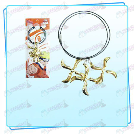 Naruto darts three loaded steel chain (gold)
