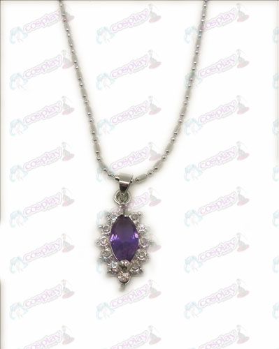 D Blister Black Butler Accessories Diamond Necklace (Purple)