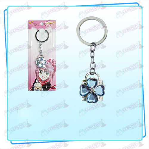Shugo Chara! Accessories Lock key ring (silver lock blue diamond)