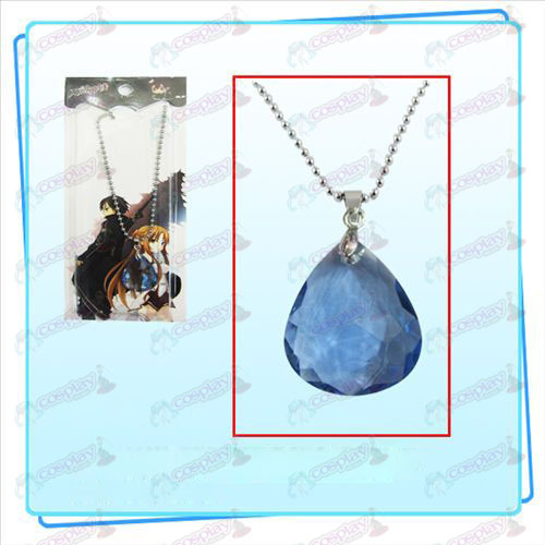 Sword Art Online Accessories Kazuto Asuna Yui heart blue necklace