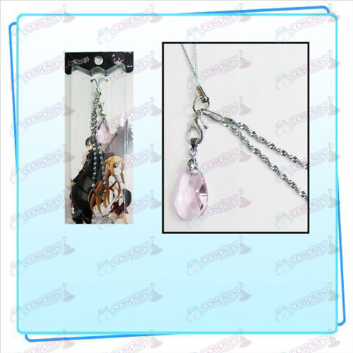 Sword Art Online Accessories Yui Heart Crystal Strap (Transparent Pink)