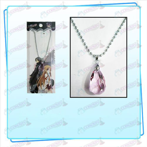 Sword Art Online Accessories Yui Heart Crystal Necklace (Transparent Pink)