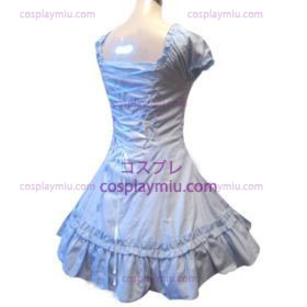 Classic Double Hemlines Blue Dress Lolita Cosplay Costume