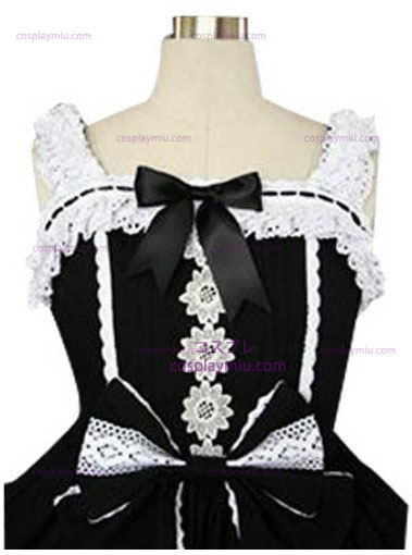 Black And White Gothic Lolita Cosplay Dress