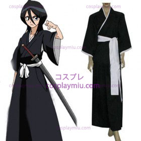 Bleach Kuchiki Rukia Soul Reaper Black Uniform Cosplay Costume