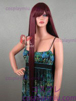 36" Straight Burgandy Red Cosplay Wig