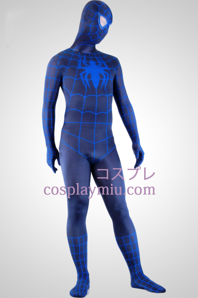 Black And Blue Spiderman Superhero Zentai Suit