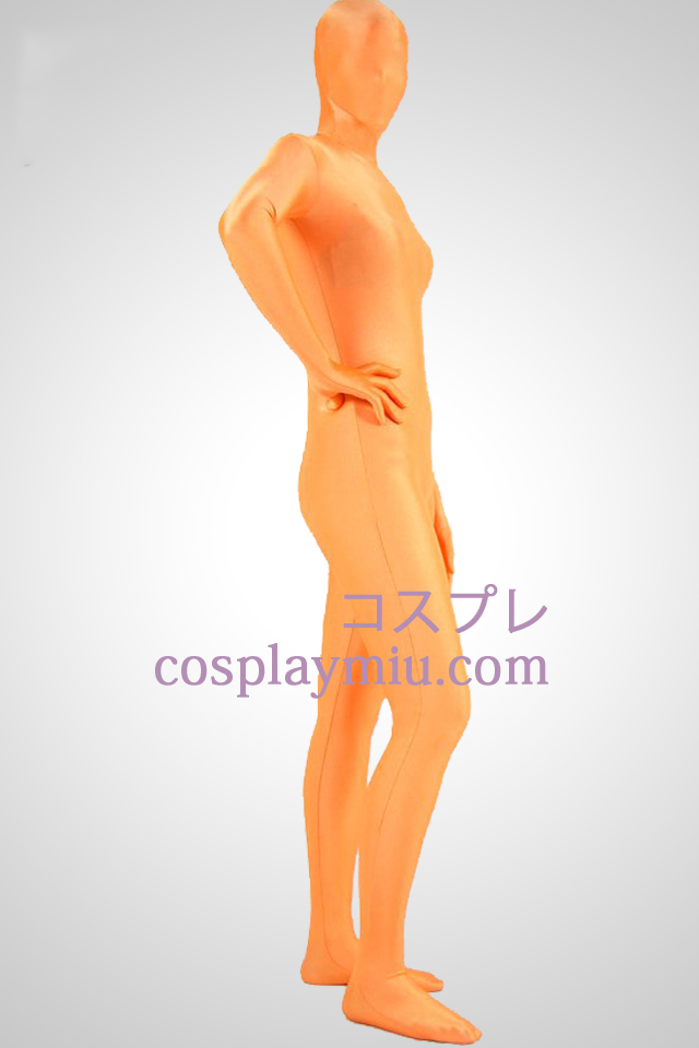 Orange Lycra Spandex Unisex Zentai Suit