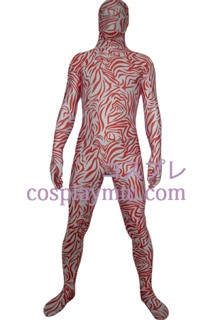 Red White zentai Digital Zentai Suit