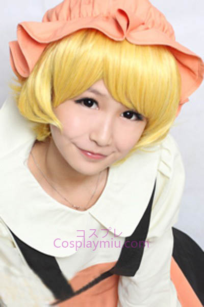 Touhou Project Aki Minoriko Cute Short Blond Bottom Cosplay Wig